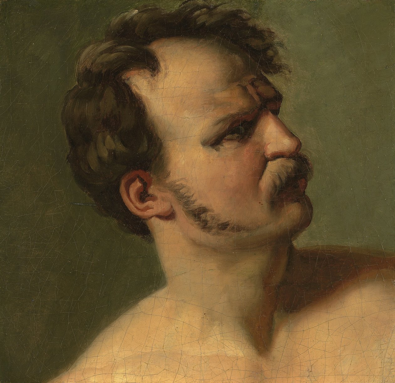 Studium człowieka z profilu, ok. 1812 r. autorstwa Theodore Gericault