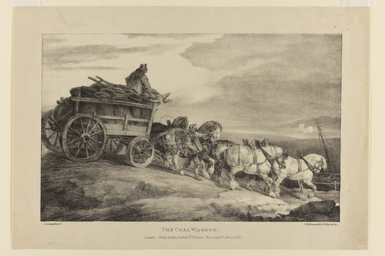 Wóz na węgiel, z różnych tematów zaczerpniętych z życia na kamieniu autorstwa Theodore Gericault