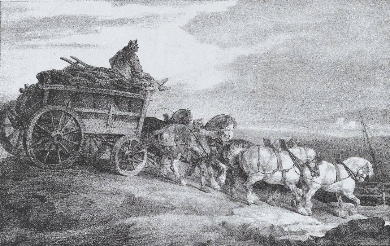Wóz Węglowy [sic.], 1821. autorstwa Theodore Gericault