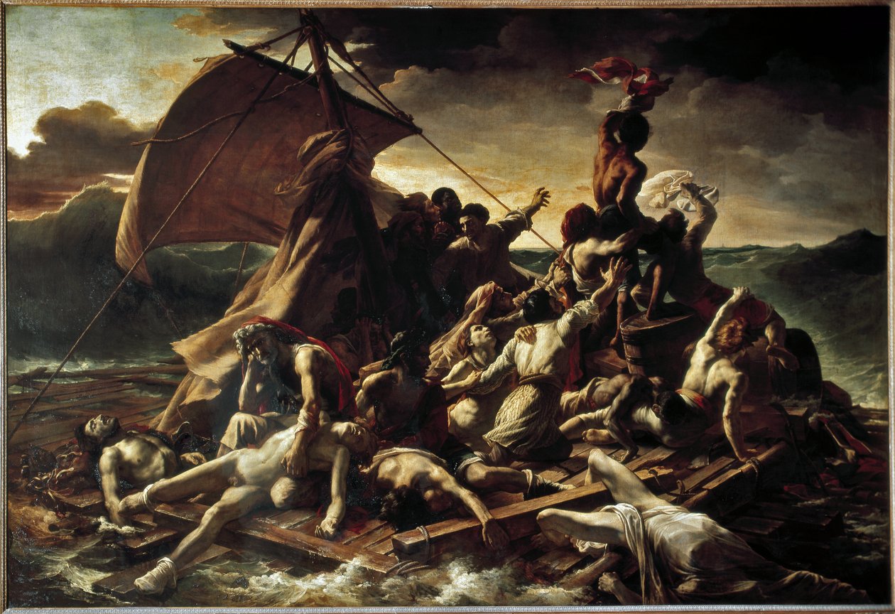 Tratwa Meduzy - olej na płótnie autorstwa Theodore Gericault