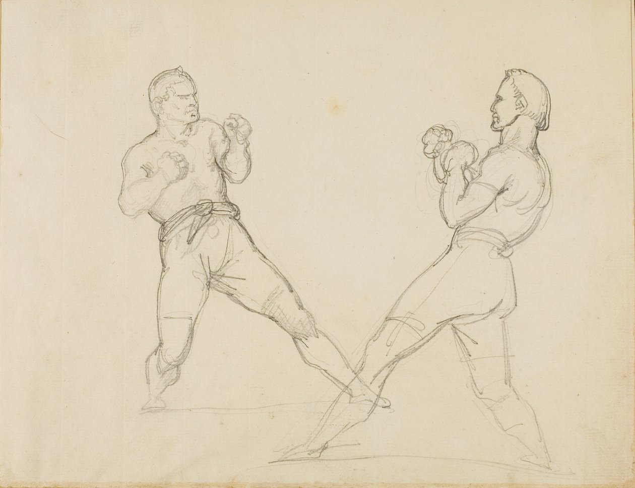 Sparing dwóch bokserów autorstwa Theodore Gericault