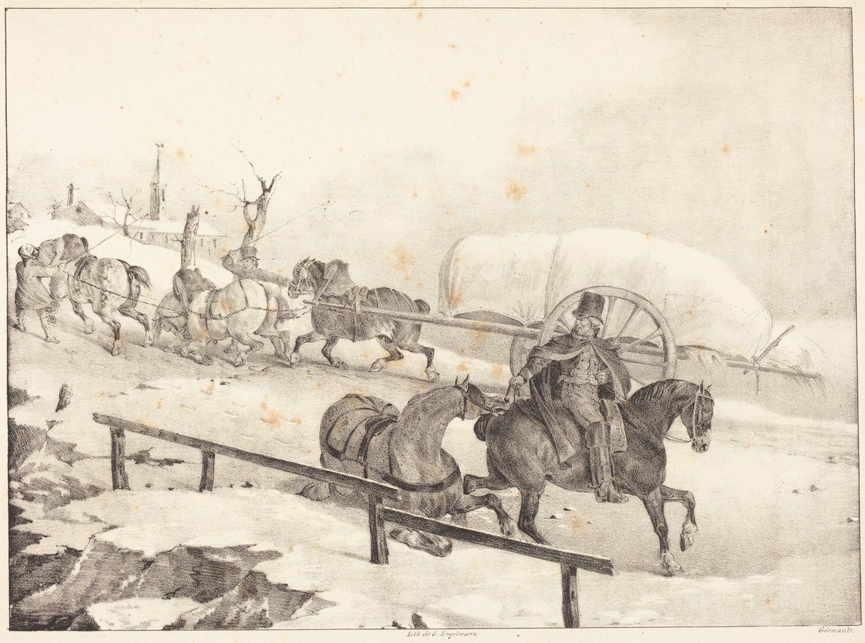 Wagoner wspinający się na wzgórze (Wagoner pokonujący wzniesienie) autorstwa Theodore Gericault
