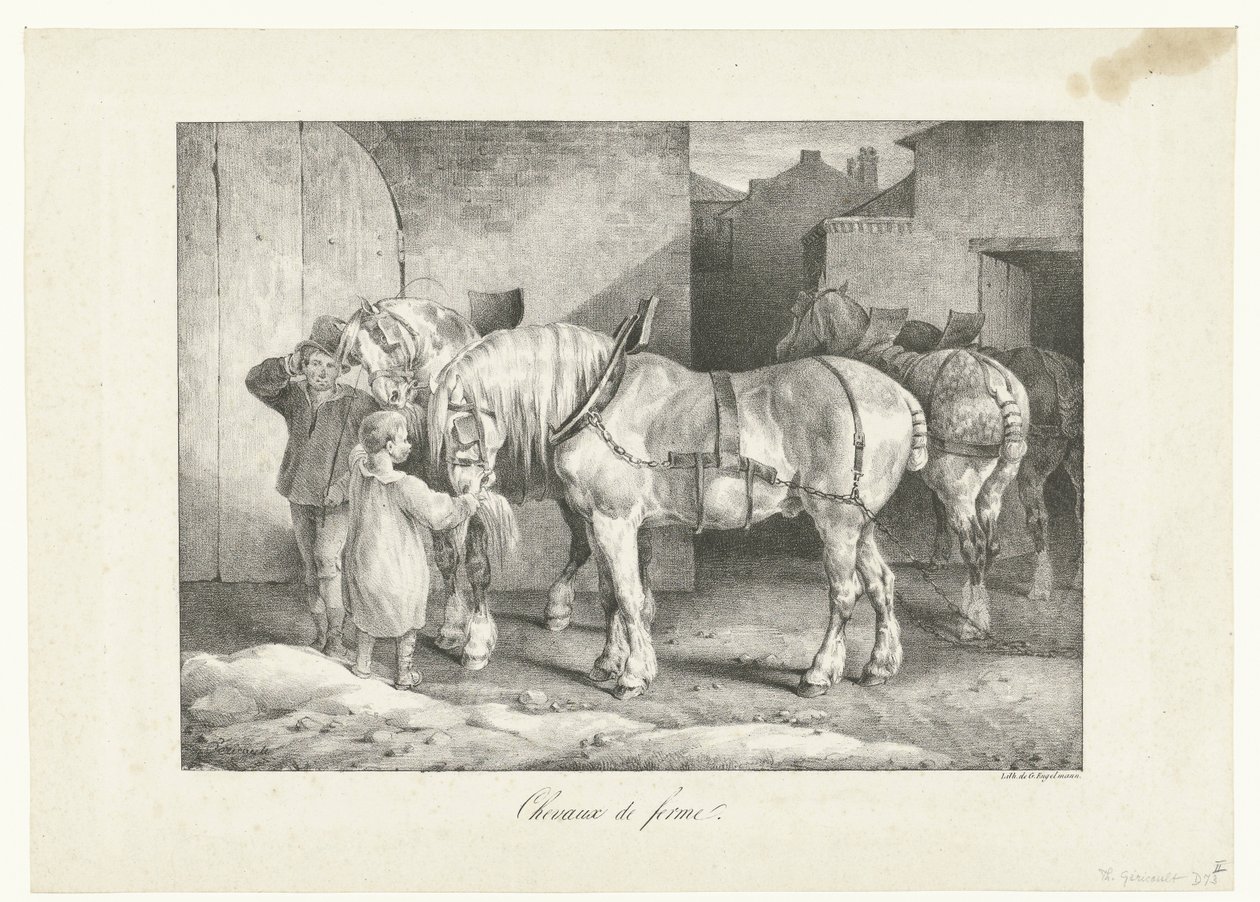 Parametry techniczne Konie hodowlane (tytuł na obiekcie) Cztery różne tematy (tytuł serii) autorstwa Theodore Gericault
