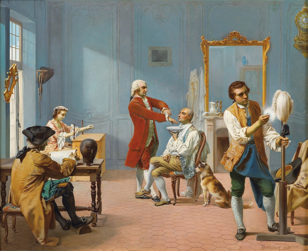 Rano La toaleta, 1861 autorstwa Theodore Pierre Nicolas Maillot