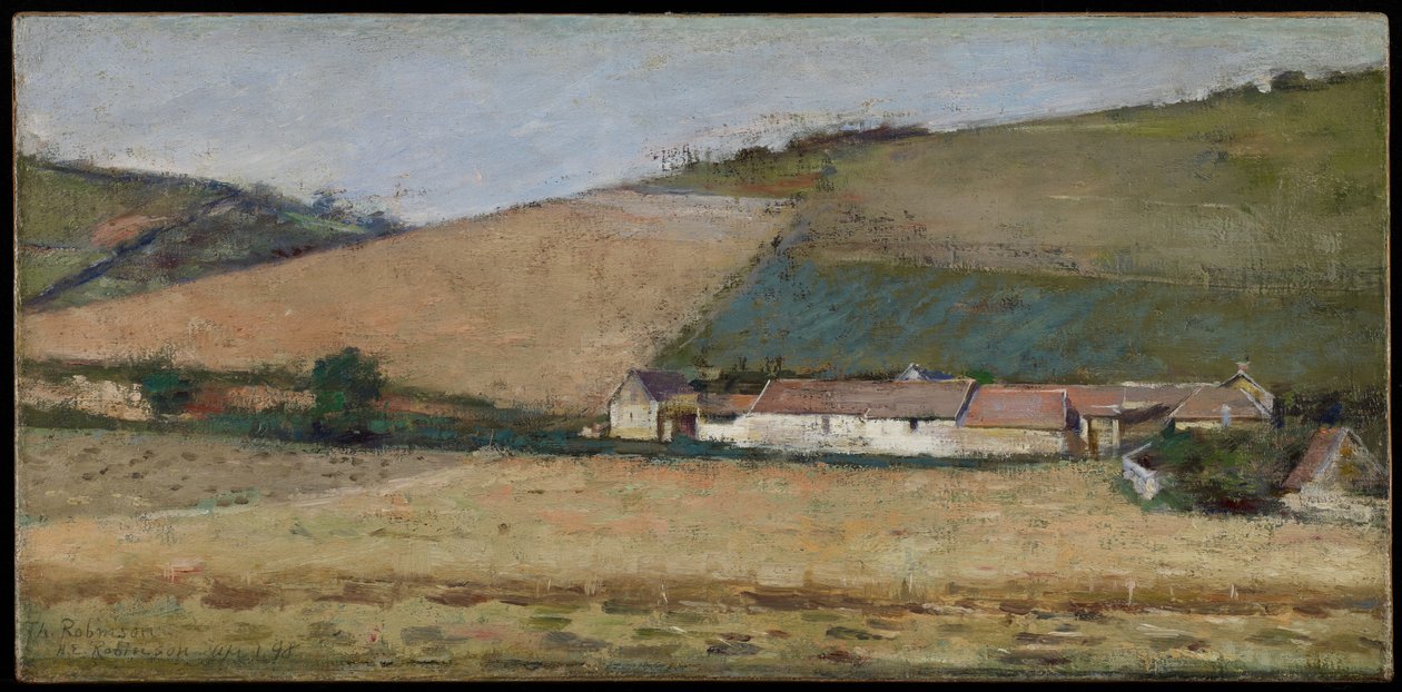 Farma wśród wzgórz, Giverny, ok. 1887 r. autorstwa Theodore Robinson