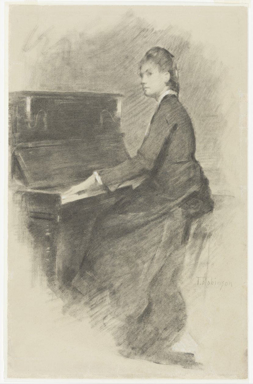Przy fortepianie autorstwa Theodore Robinson