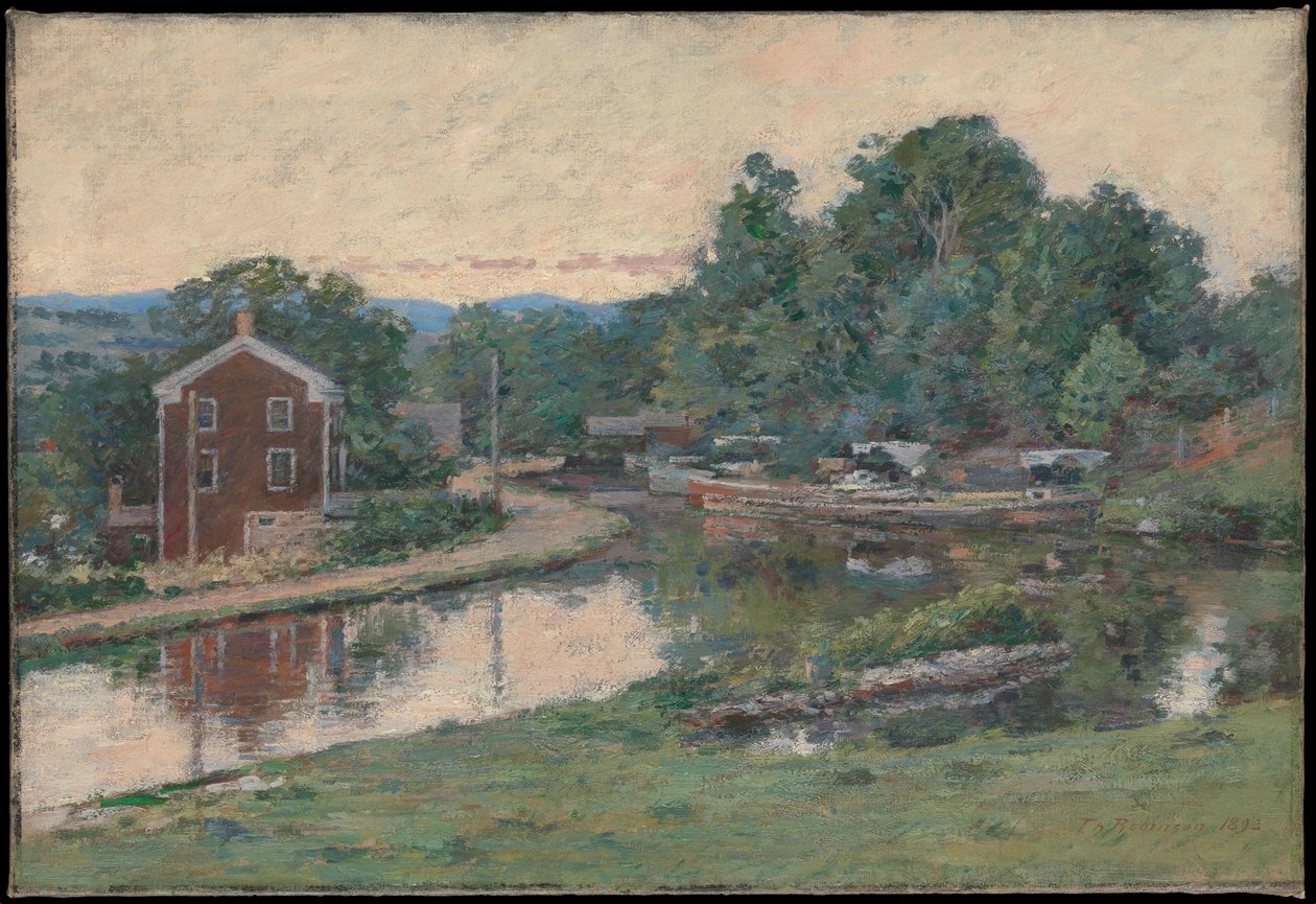Wieczór przy śluzie, Napanoch, Nowy Jork autorstwa Theodore Robinson