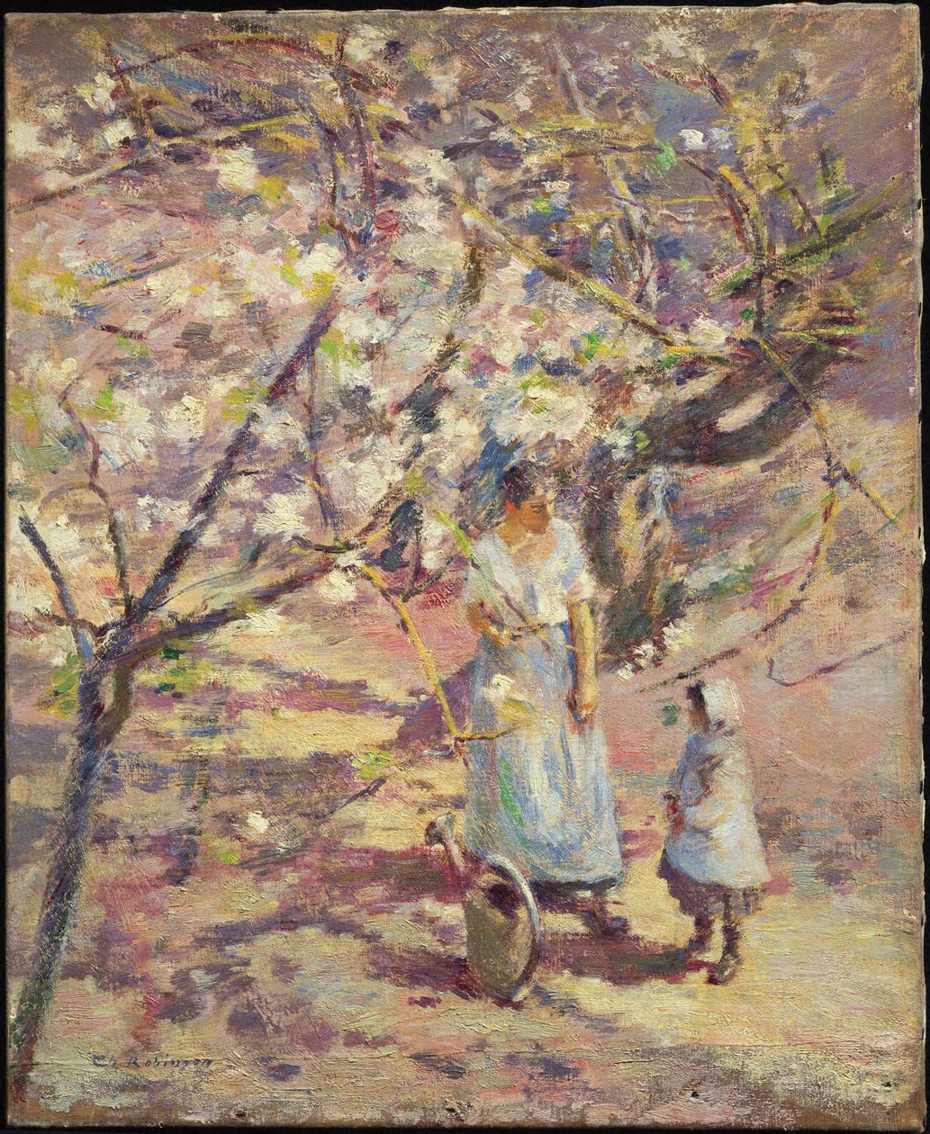 W sadzie autorstwa Theodore Robinson