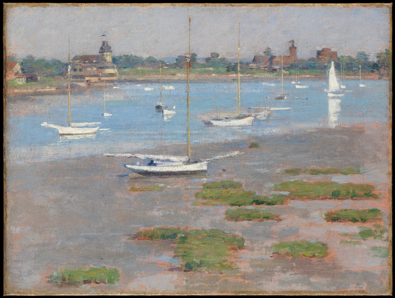 Odpływ, Riverside Yacht Club autorstwa Theodore Robinson