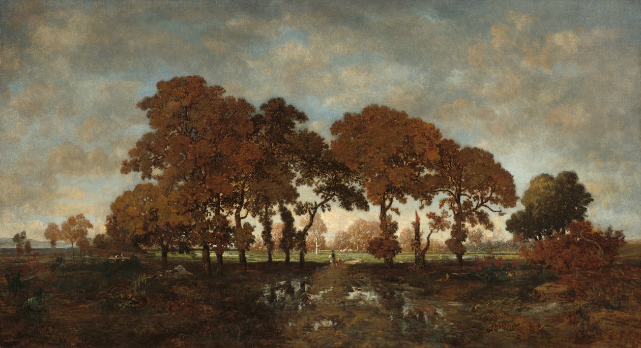 Po deszczu, ok.1850 autorstwa Pierre Etienne Theodore Rousseau
