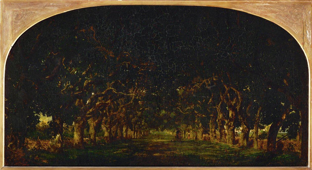 Aleja kasztanowców w Chateau de Souliers, niedaleko Bressuire ... autorstwa Theodore Rousseau