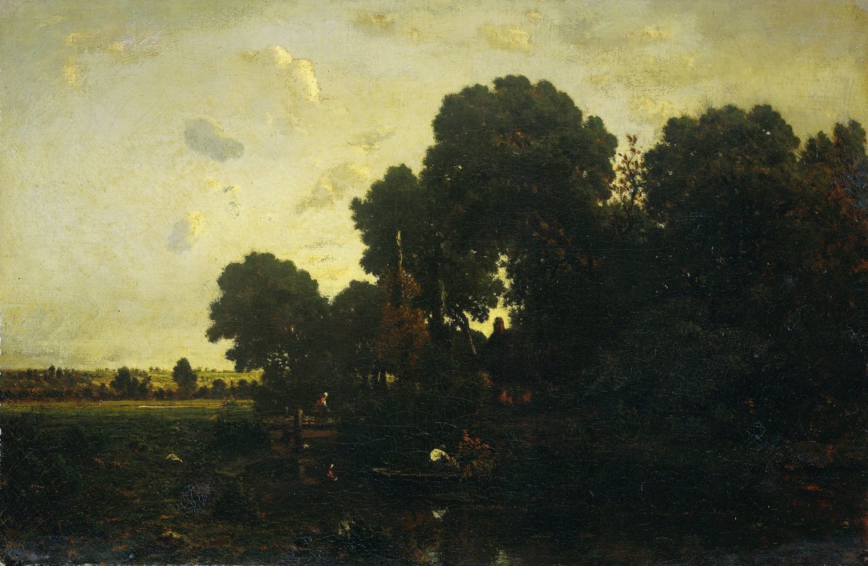 zmierzch autorstwa Theodore Rousseau