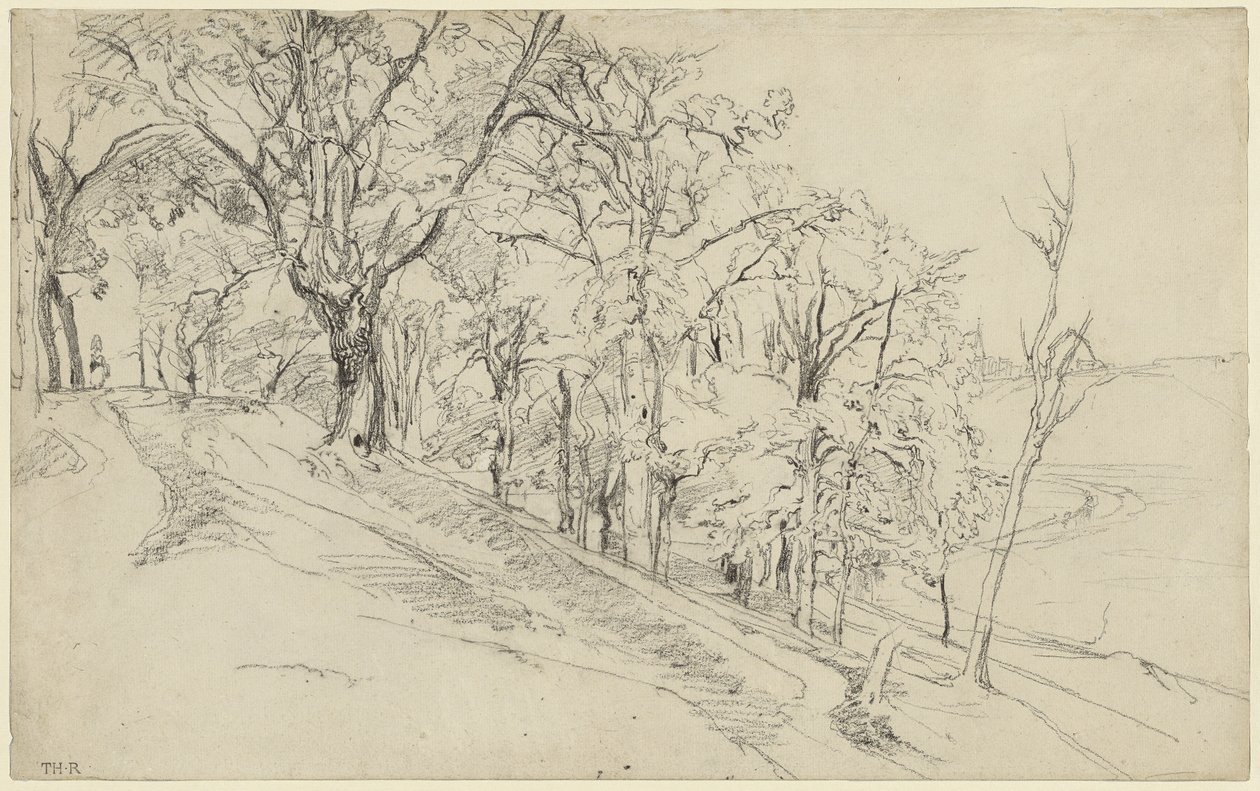 Las w Boisrémond (recto); Chata w lesie (verso) autorstwa Theodore Rousseau