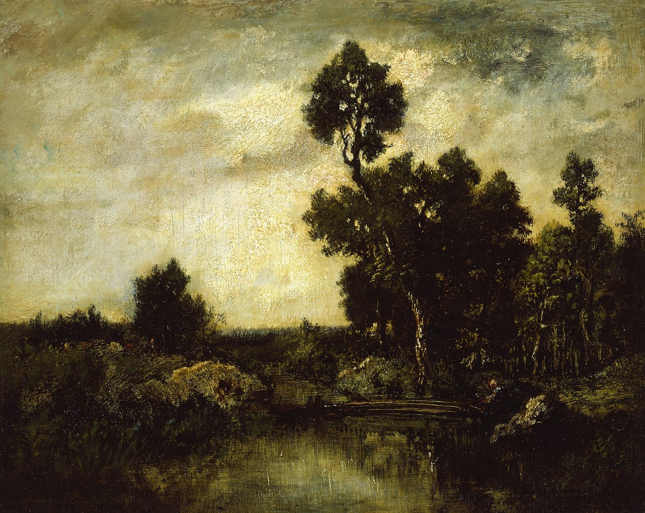 Krajobraz, ok.1850 autorstwa Pierre Etienne Theodore Rousseau