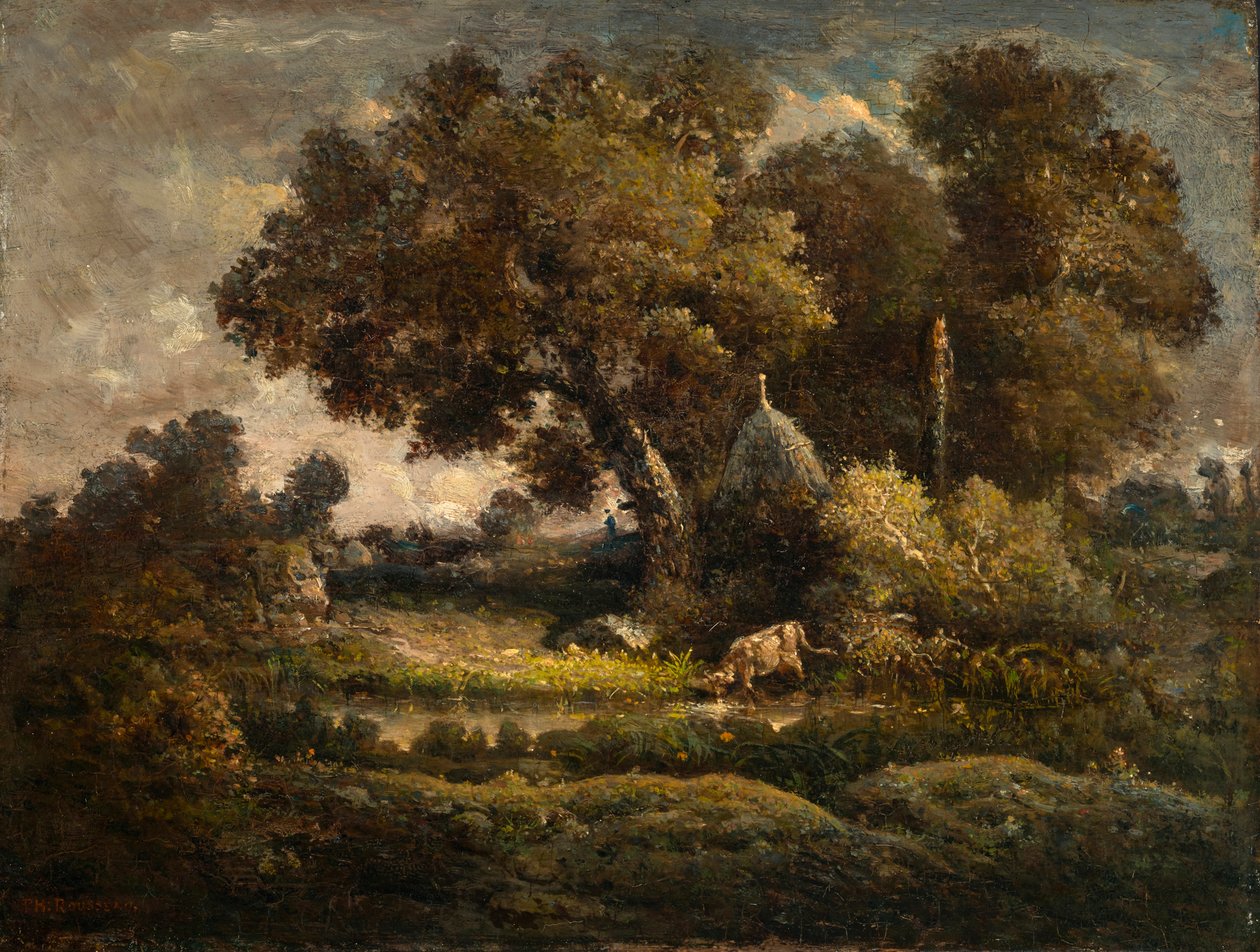 Krajobraz z piecem na węgiel drzewny autorstwa Theodore Rousseau