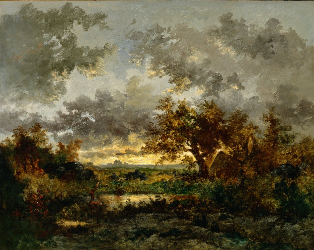 Chatka palacza, ok. 1850 (olej na płótnie) autorstwa Pierre Etienne Theodore Rousseau