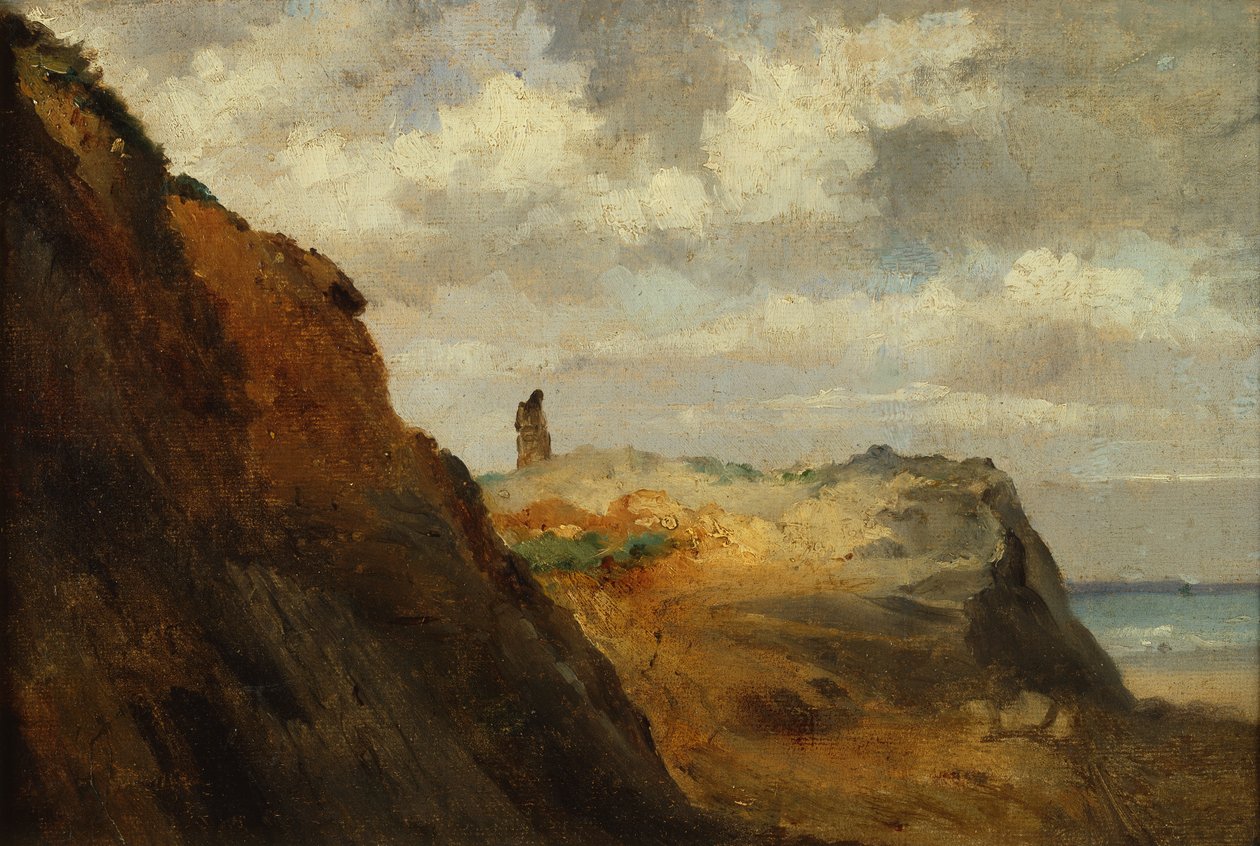 Wybrzeże w Granville (olej na płótnie) autorstwa Theodore Rousseau