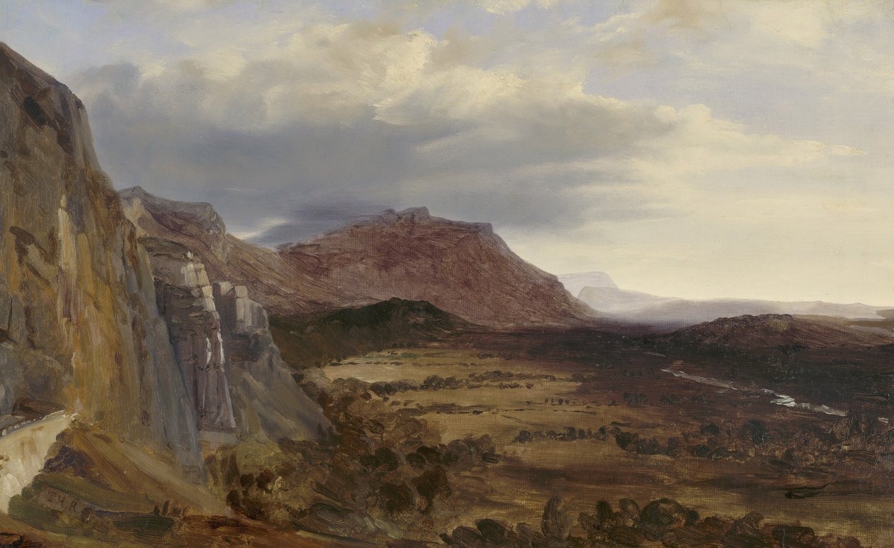 Widok Saleve, niedaleko Genewy, 1834 autorstwa Pierre Etienne Theodore Rousseau