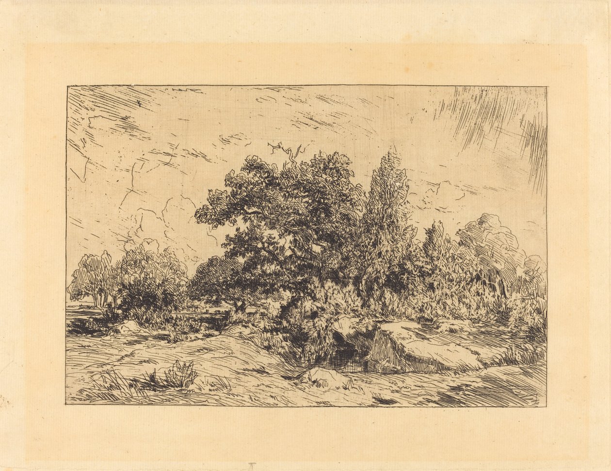 Widok na płaskowyż Bellecroix autorstwa Theodore Rousseau