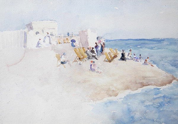 Stacja kąpielowa w St. Leonards-on-Sea autorstwa Theodore Roussel