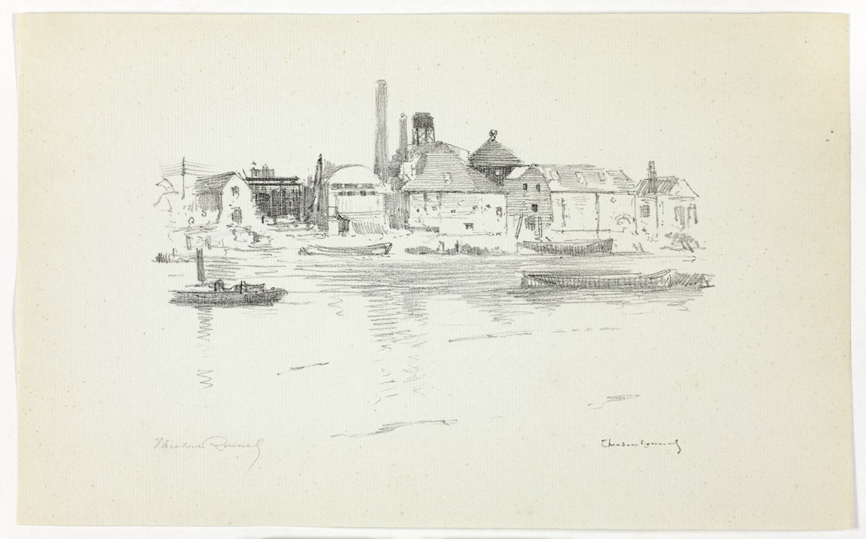 Battersea z rzeki, odpływ autorstwa Theodore Roussel