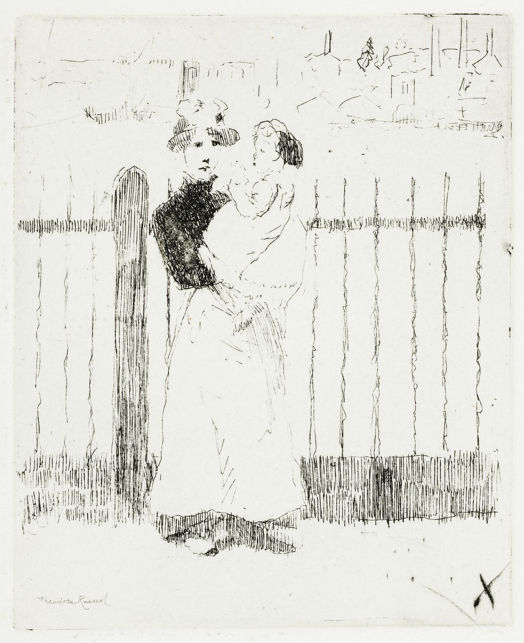 Emma i jej dziecko, Chelsea Embankment autorstwa Theodore Roussel