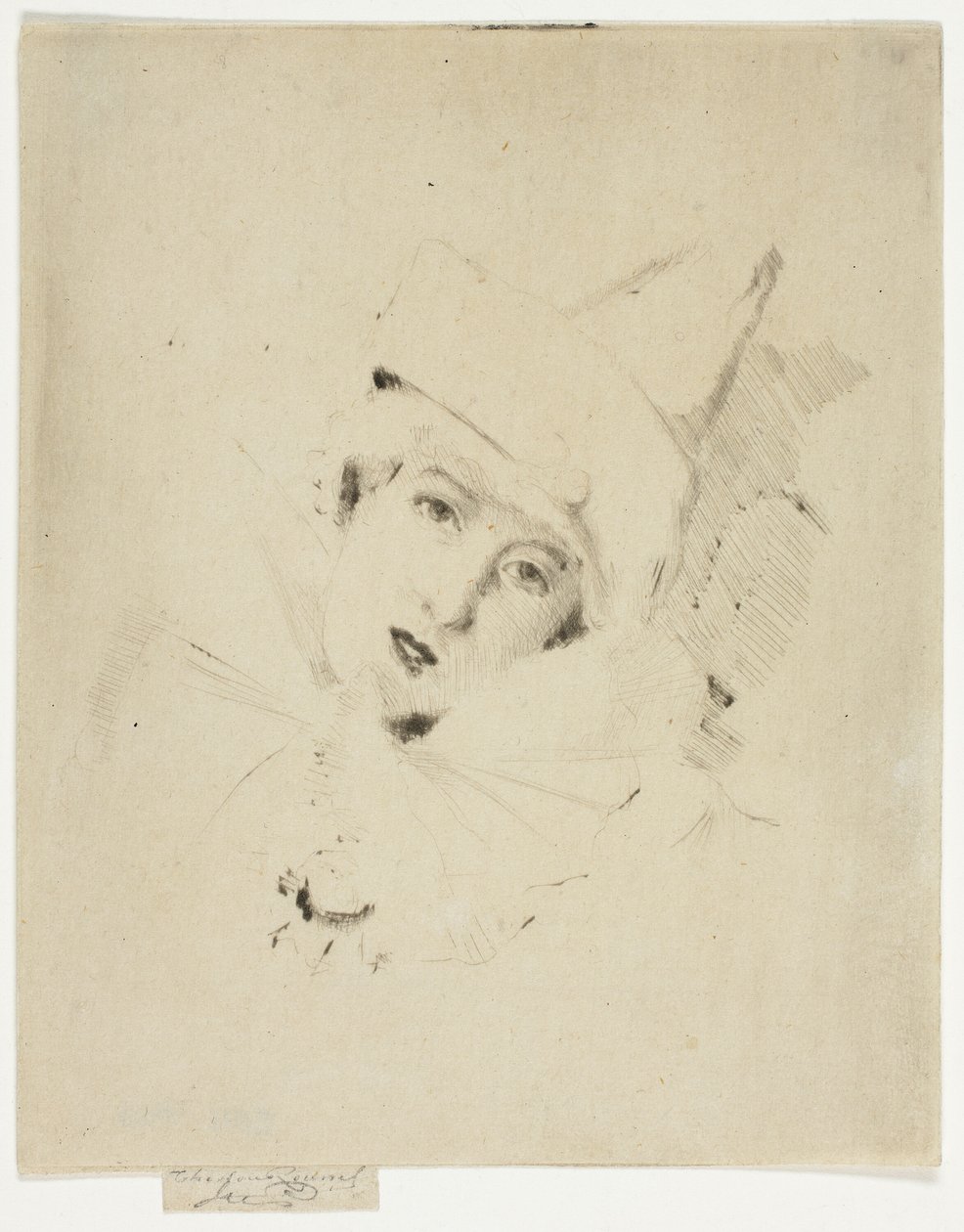 Pierrot, Portret damy A. C. autorstwa Theodore Roussel