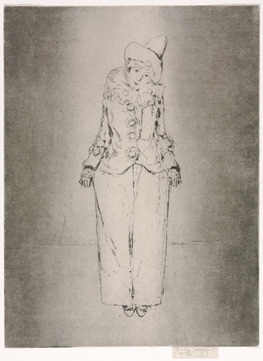 Pierrot en Pied, Portret Lady A.C. autorstwa Theodore Roussel
