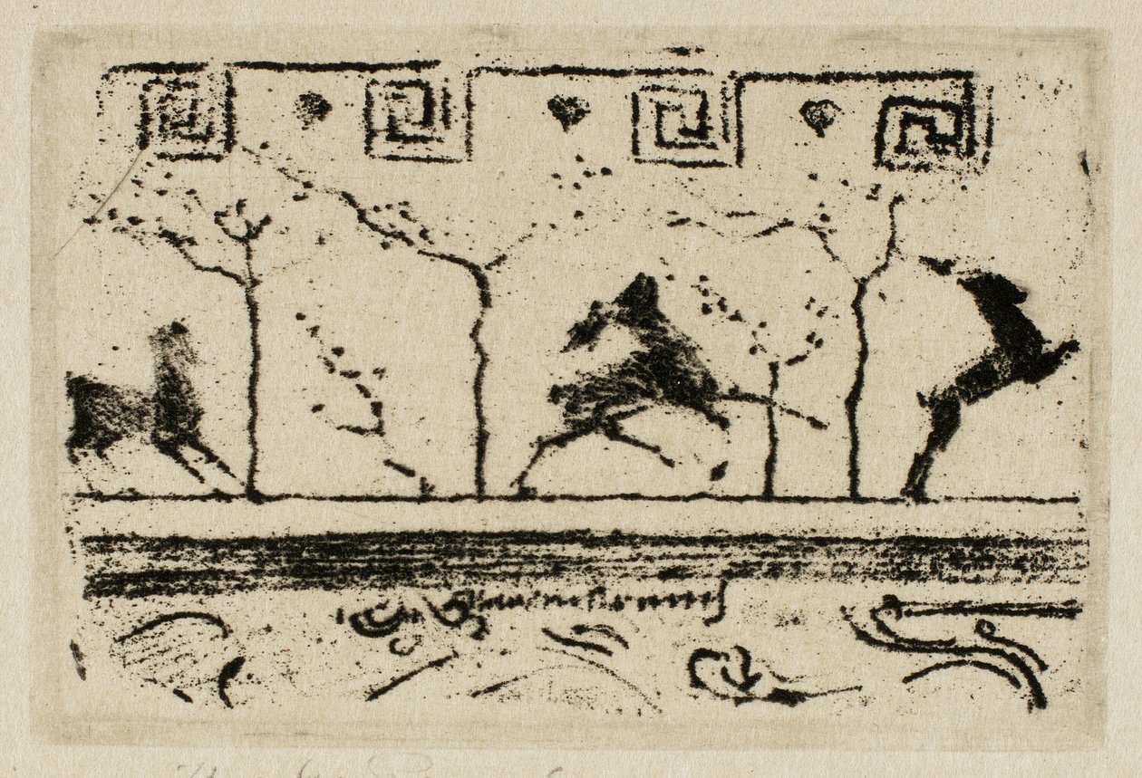 Jelenie, studium dekoracji ramy (wersja trzecia) autorstwa Theodore Roussel