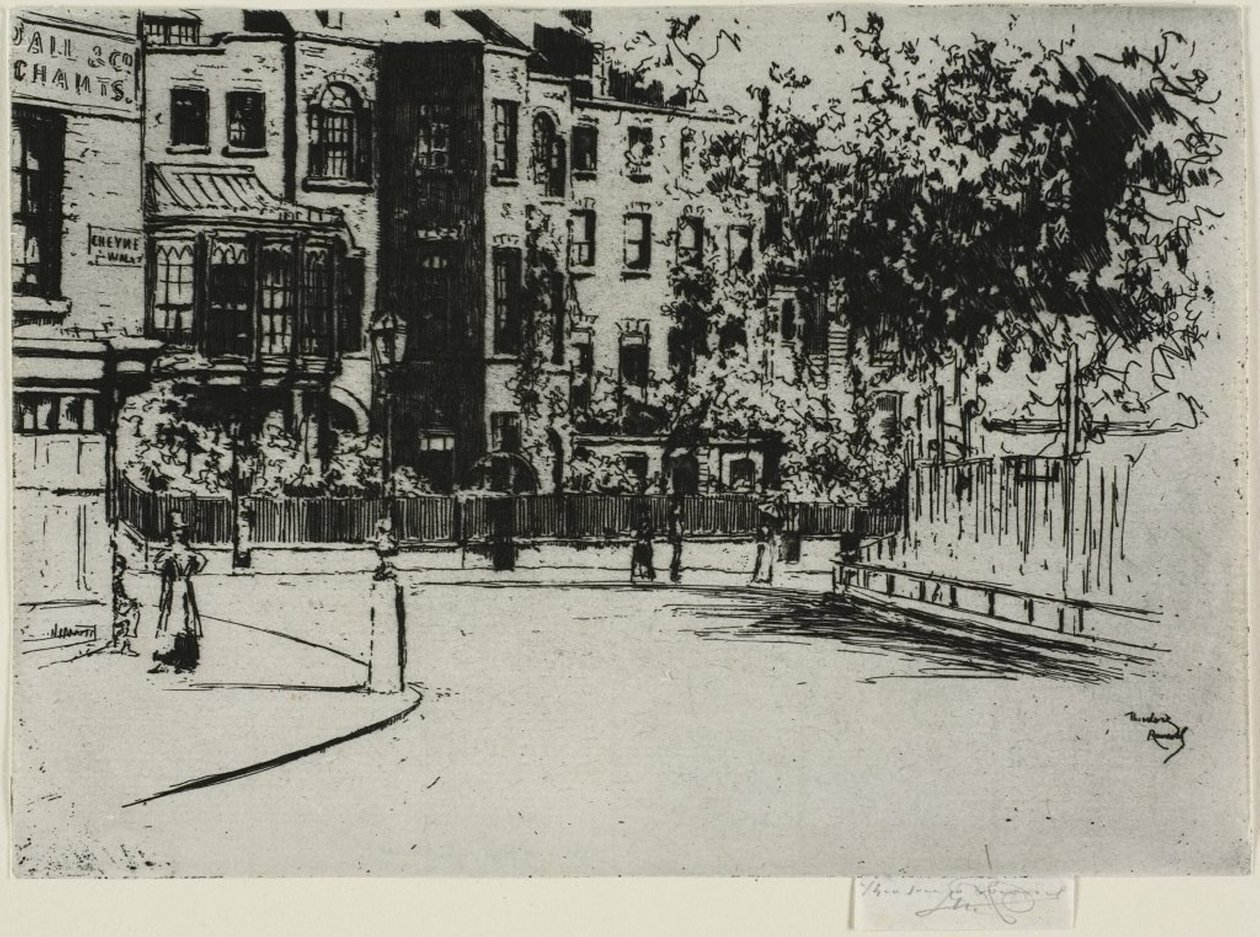 The Corner of Cheyne Walk, Chelsea autorstwa Theodore Roussel