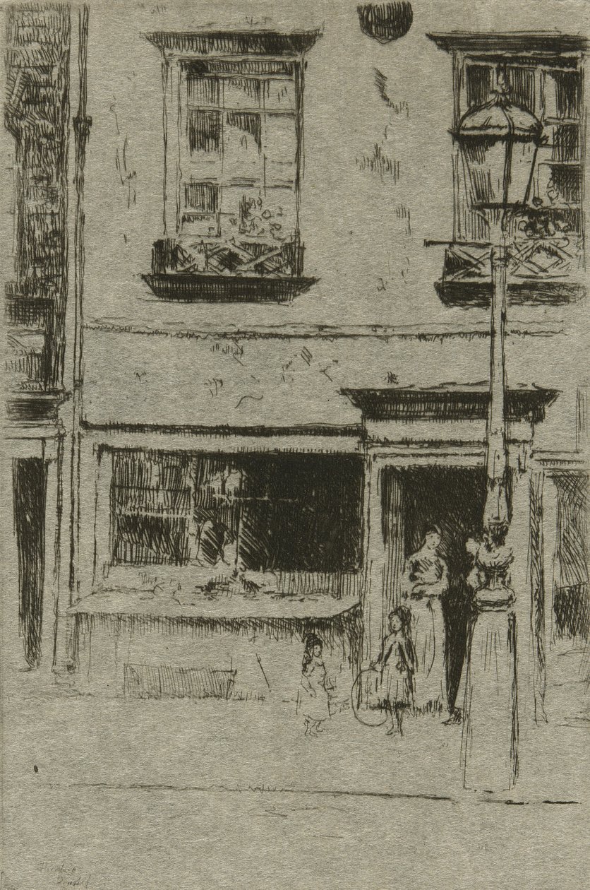 Mały sklep rybny, Chelsea Embankment autorstwa Theodore Roussel