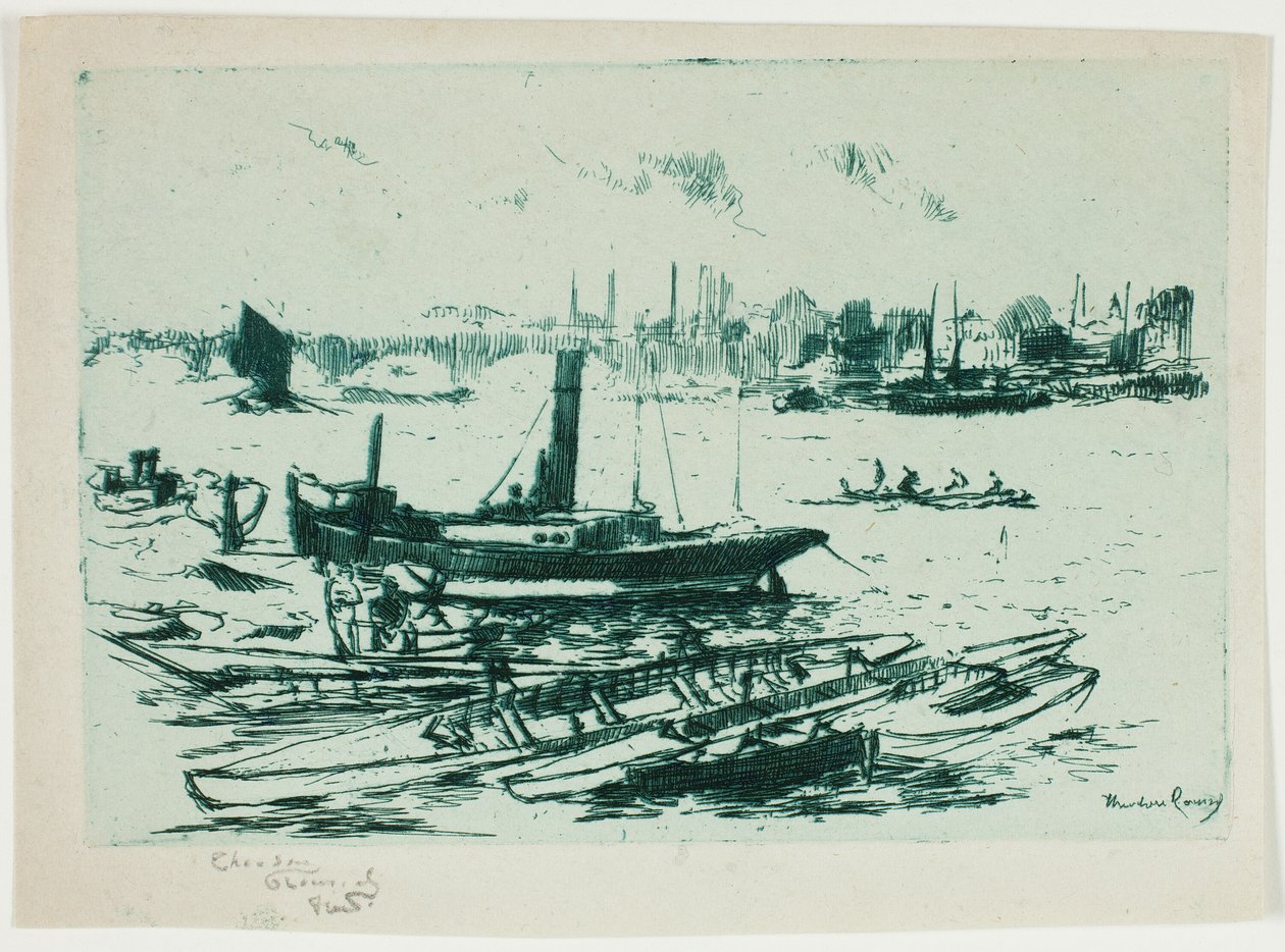 Premiera Steam, Chelsea Embankment autorstwa Theodore Roussel