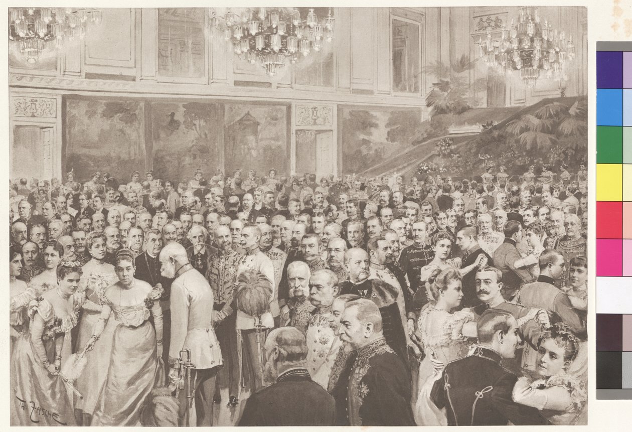Bal dworski w sali redutowej autorstwa Theodore Zasche