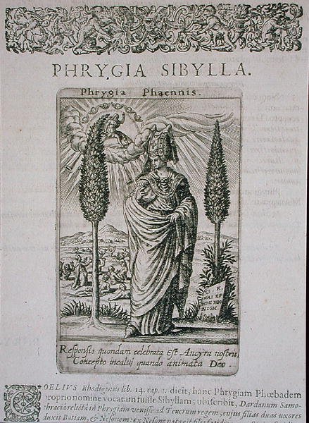 Sybilla frygijska, kopia ilustracji z „Divinewet Magical Sights” Jeana-Jacquesa Boissarda autorstwa Theodore de (after) Bry