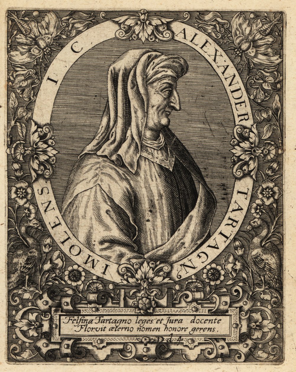Aleksandra de Tartagnisa, ok. 1930 r. 1424-1477, włoski prawnik. autorstwa Theodore de Bry