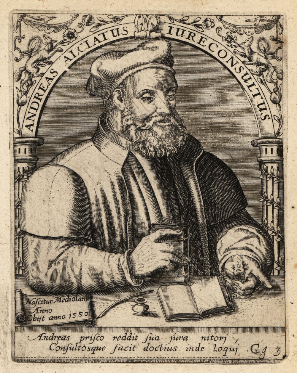 Andrea Alciato autorstwa Theodore de Bry