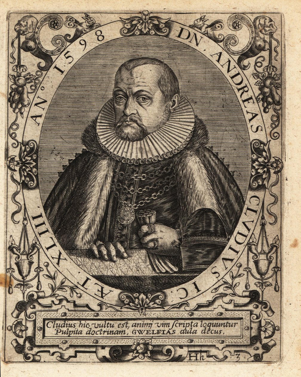 Andreas Cluten, niemiecki prawnik autorstwa Theodore de Bry