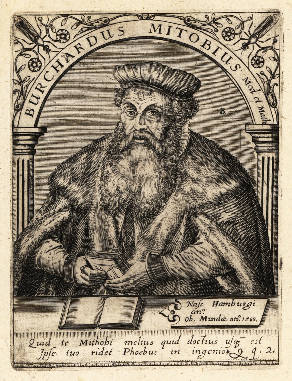 Burkhard Mithoff, anatom i lekarz autorstwa Theodore de Bry
