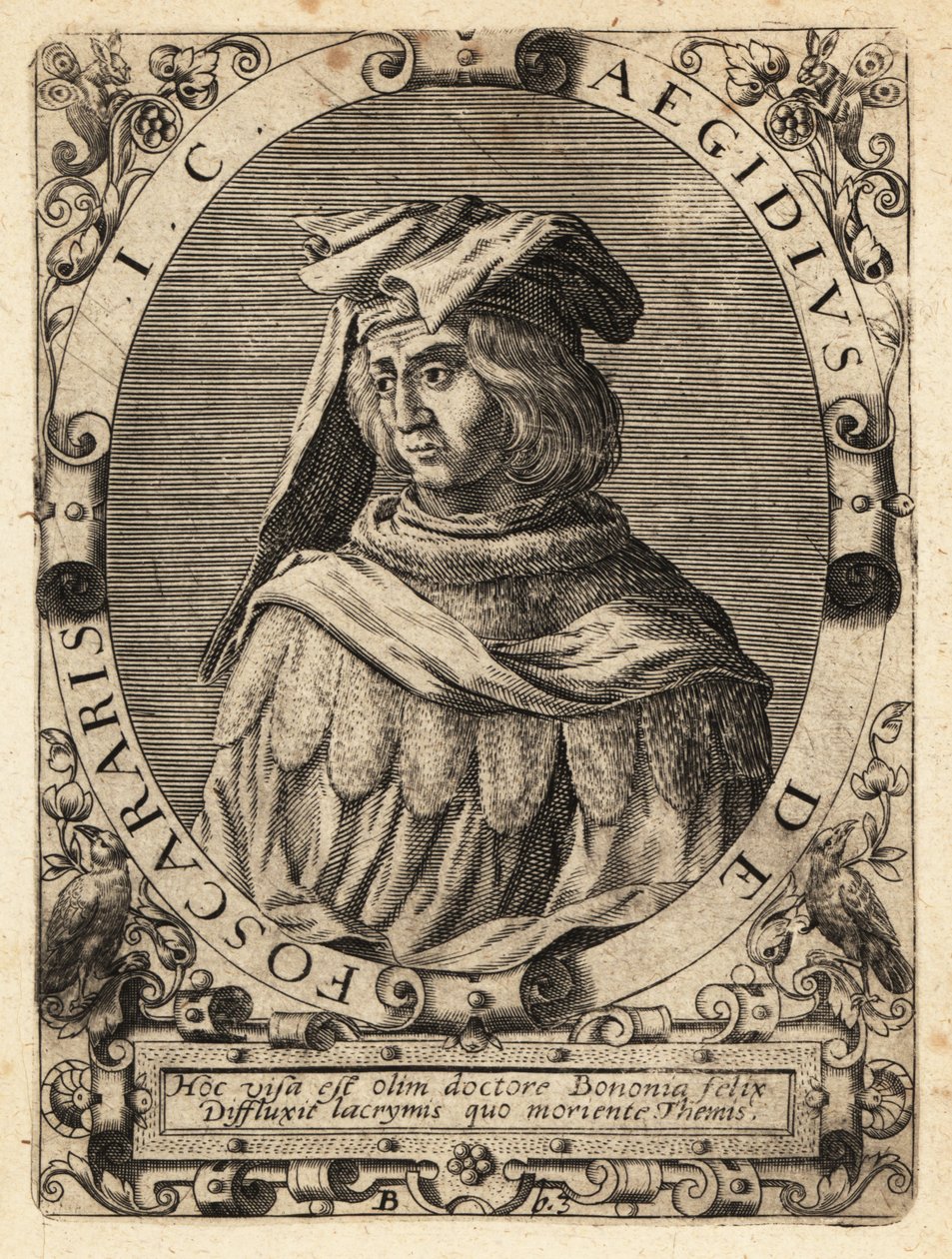 Egidio Foscherari, zm. 1289, włoski prawnik. autorstwa Theodore de Bry