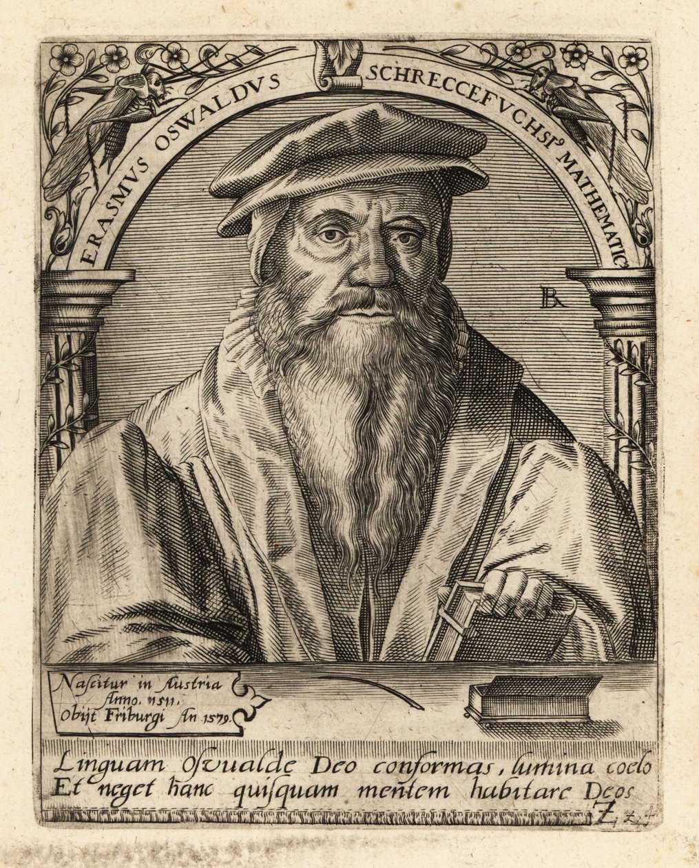 Erasmus Oswald Schreckenfuchs, austriacki humanista. autorstwa Theodore de Bry