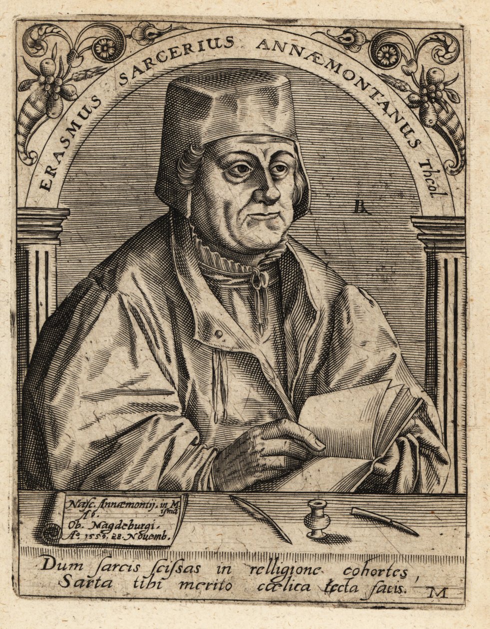 Erasmus Sarcerius autorstwa Theodore de Bry
