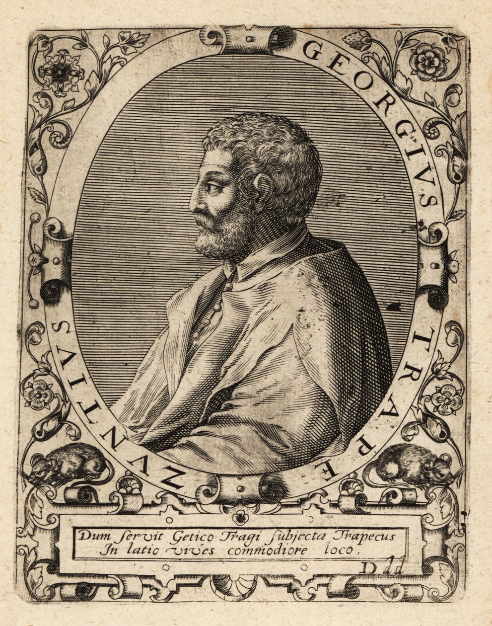 George z Trebizondy, filozof grecki. autorstwa Theodore de Bry