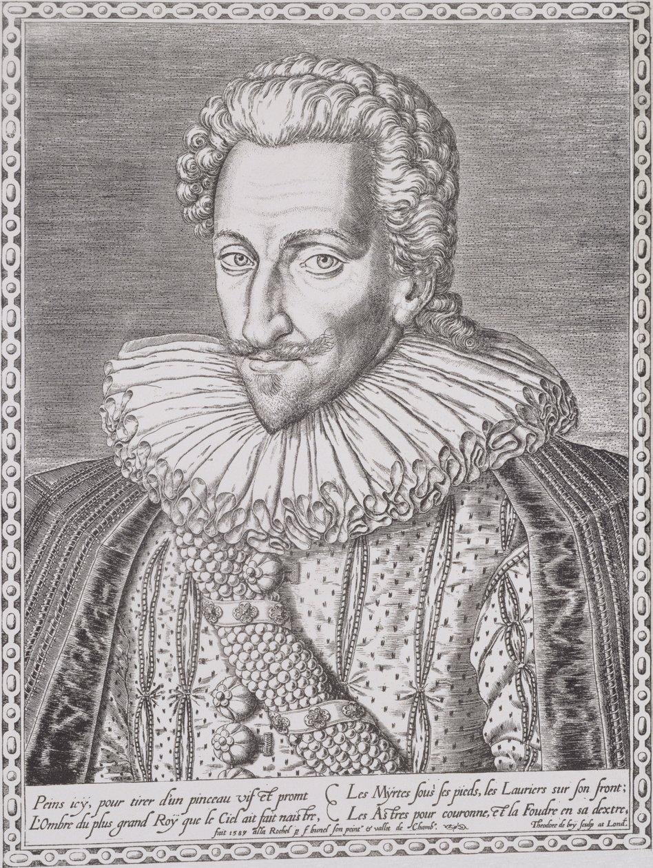 Henryk IV (1553-1610) jako król Nawarry, 1589 autorstwa Theodore de Bry