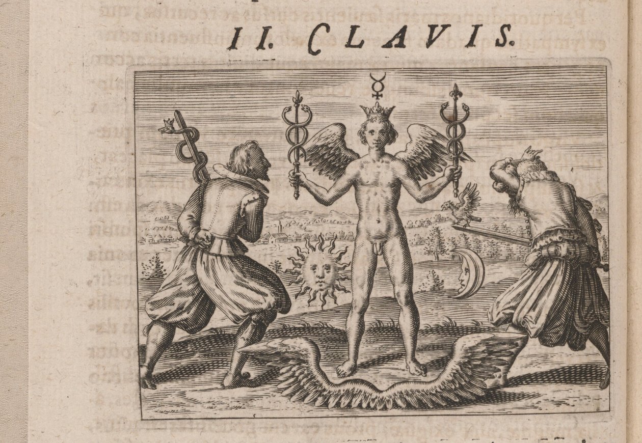 Ilustracja do Tripus Avrevs, czyli trzech traktatów wybranych chemików.., 1618 autorstwa Theodore de Bry