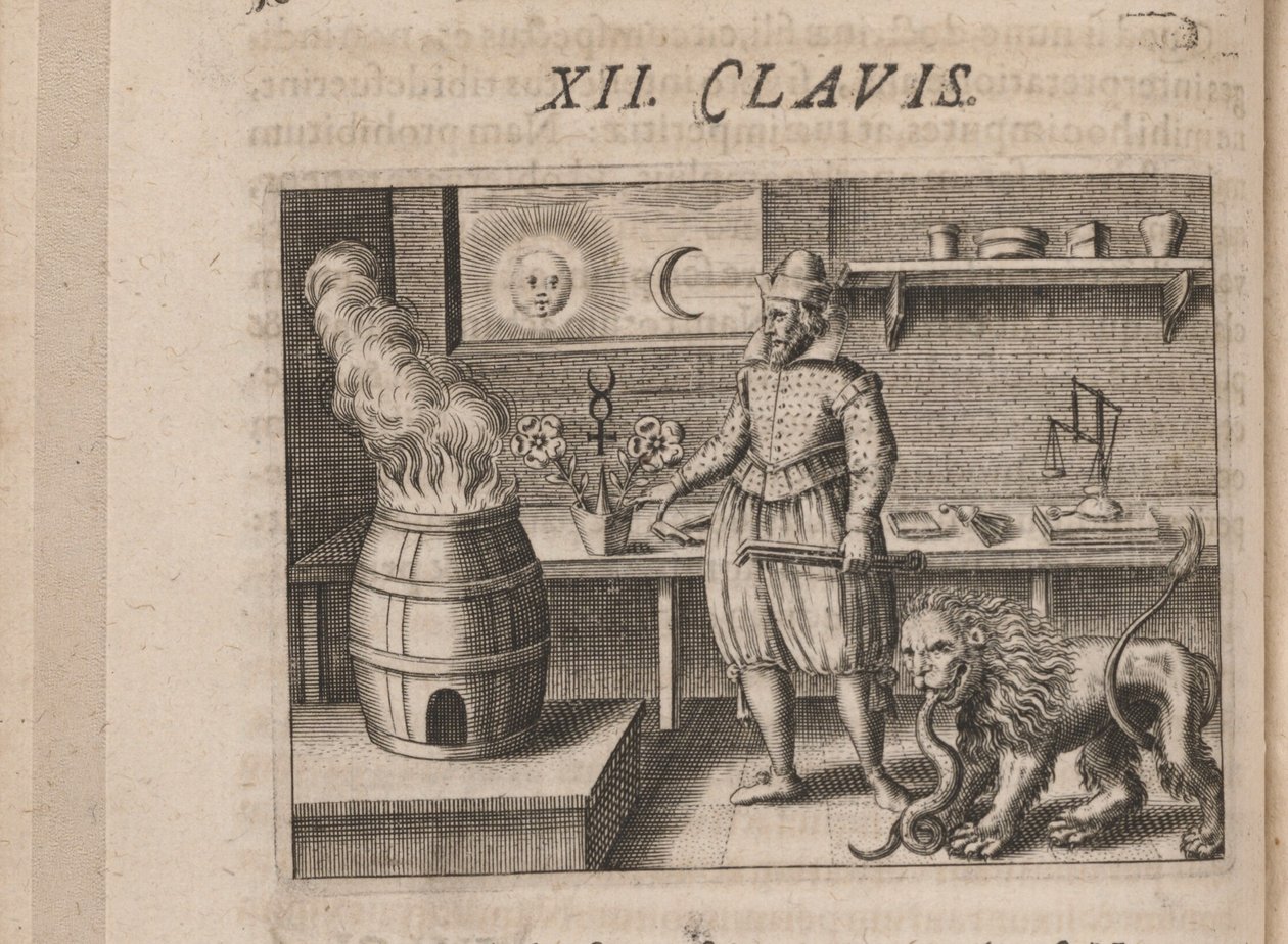 Ilustracja do Tripus Avrevs, czyli trzech traktatów wybranych chemików.., 1618 autorstwa Theodore de Bry