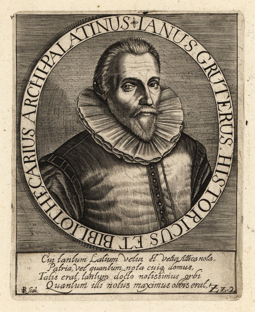 Jan Gruter, filolog pochodzenia flamandzkiego autorstwa Theodore de Bry