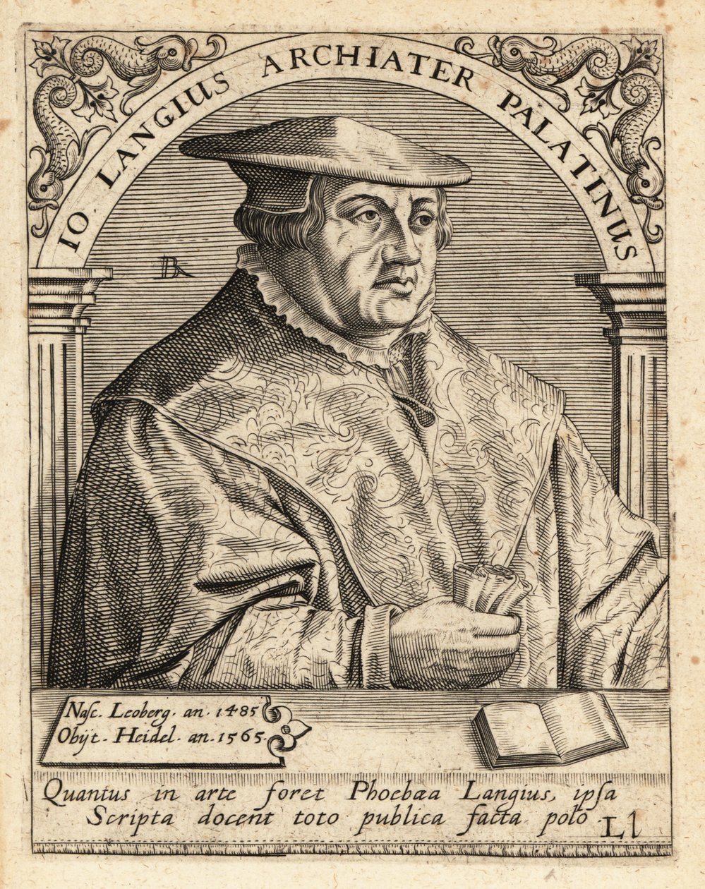 Johannes Lange, niemiecki lekarz i chirurg autorstwa Theodore de Bry