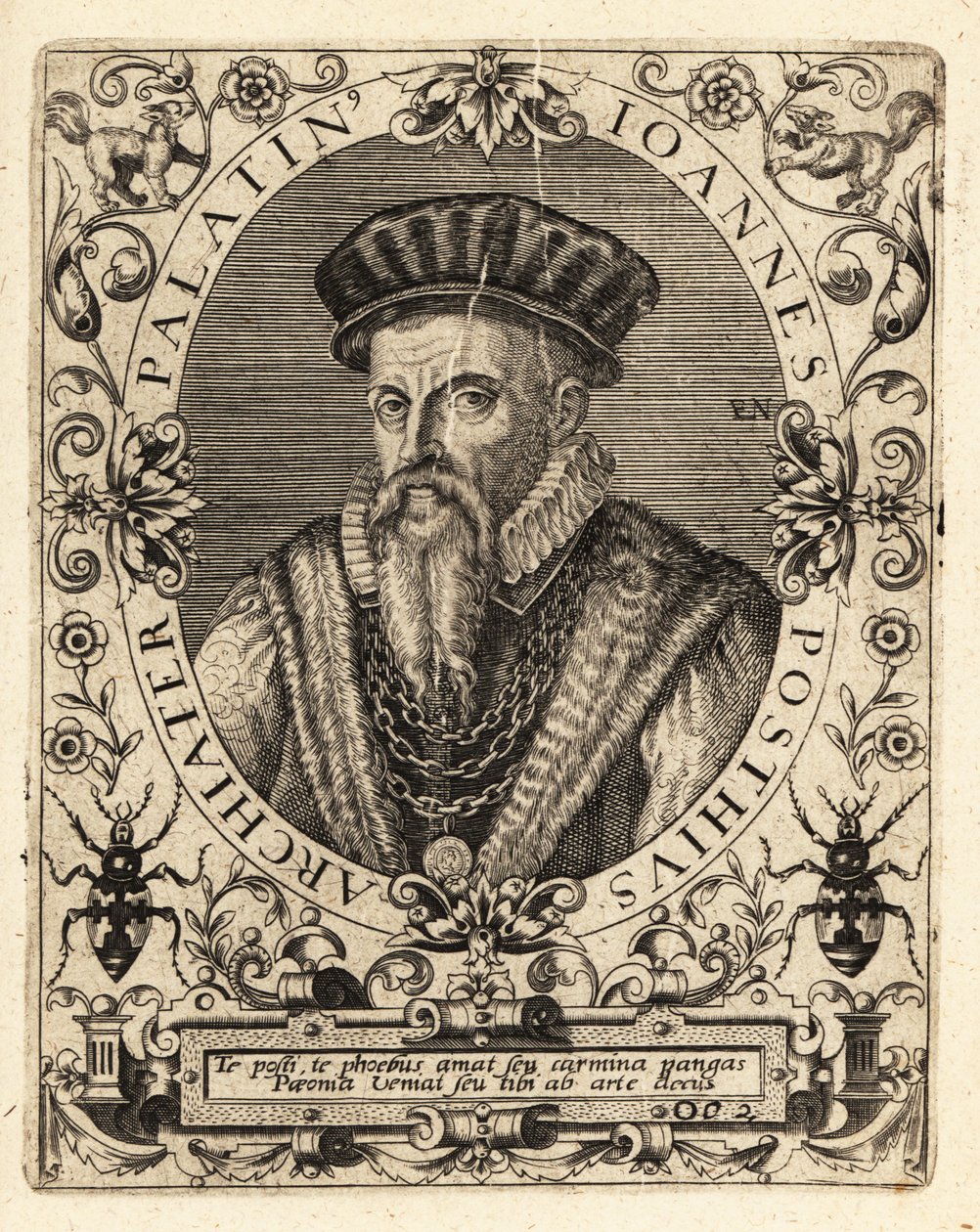 Johannes Posth, niemiecki humanista i lekarz autorstwa Theodore de Bry