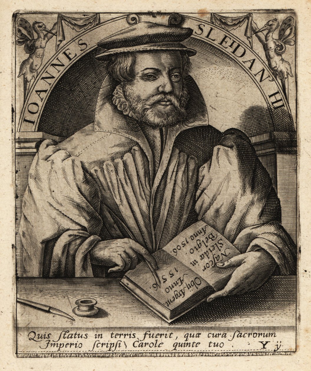 Johannes Sleidan, Historia Luksemburga. autorstwa Theodore de Bry