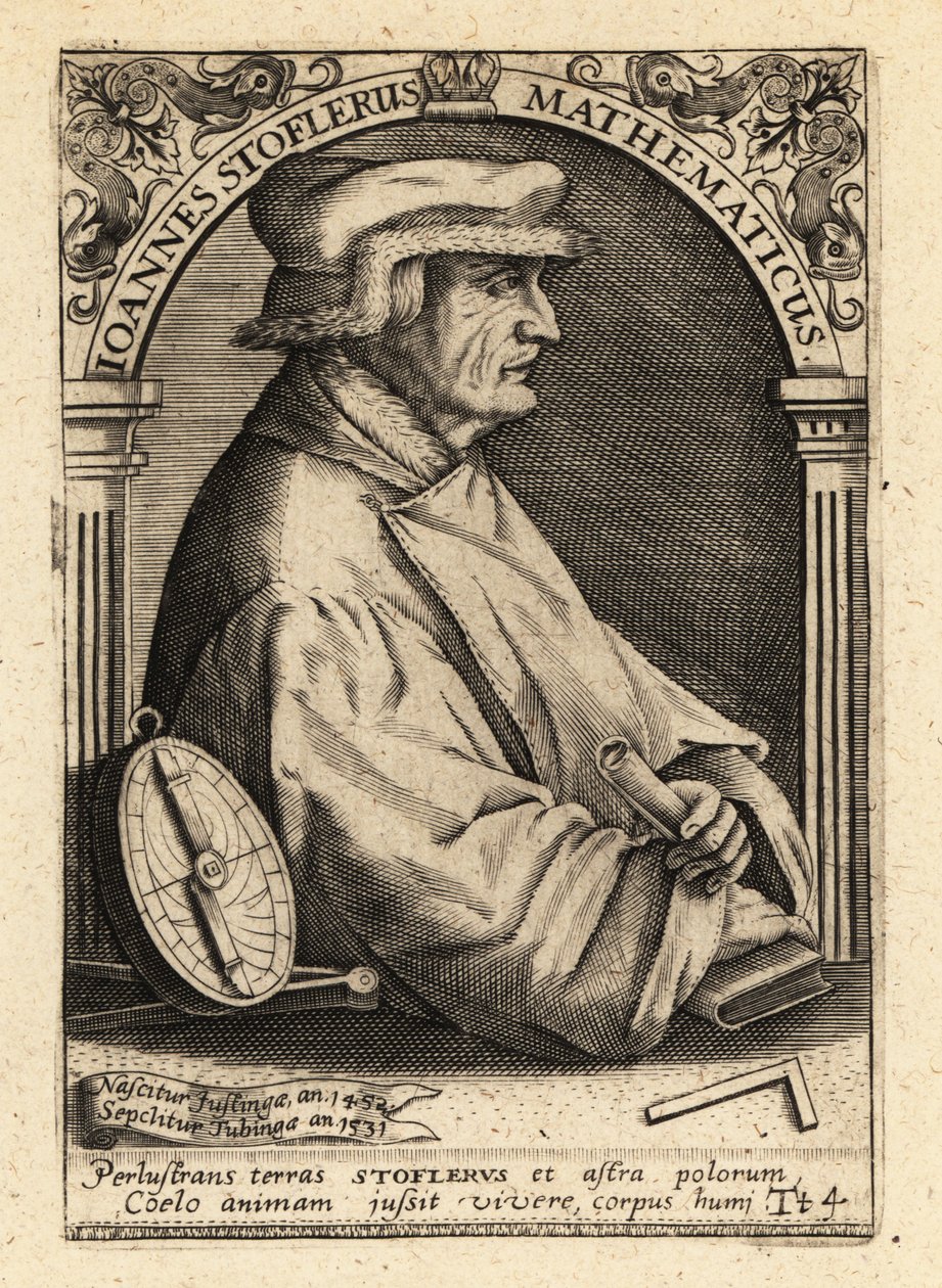 Johannes Stoffler, niemiecki matematyk. autorstwa Theodore de Bry